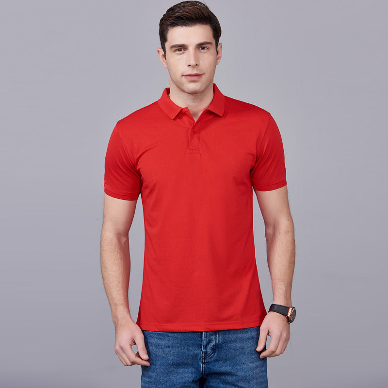 Classic Simple Short Sleeved Polo Shirt With Pique Mesh