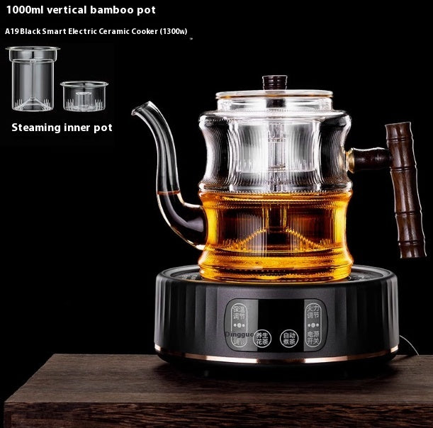 Glass Teapot High Temperature And Thickening Kettle Automatic Tea Steamer Home Kettle Electric Pottery Stove Bamboo Pot