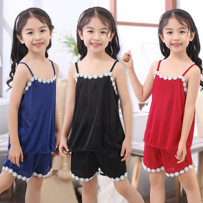 New Product Cute Children Sling Pajamas Girl