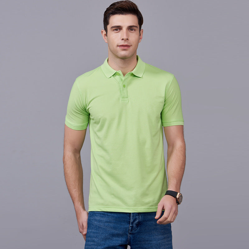 Classic Simple Short Sleeved Polo Shirt With Pique Mesh