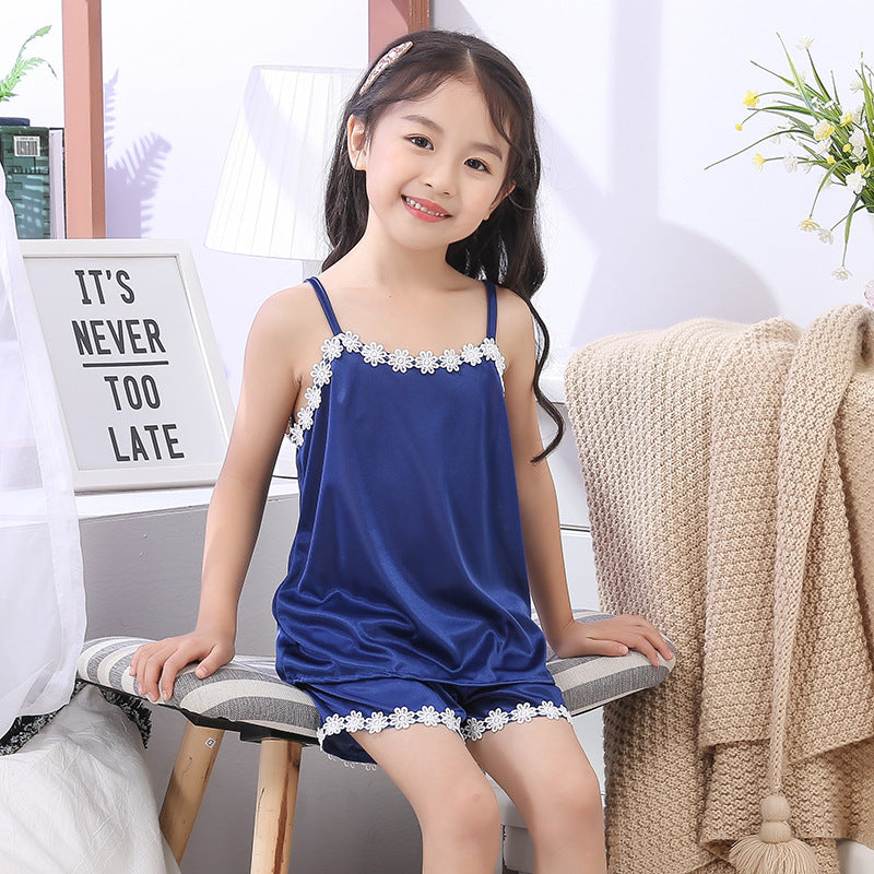 New Product Cute Children Sling Pajamas Girl