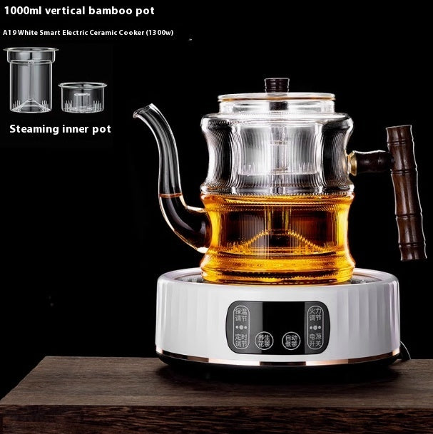 Glass Teapot High Temperature And Thickening Kettle Automatic Tea Steamer Home Kettle Electric Pottery Stove Bamboo Pot